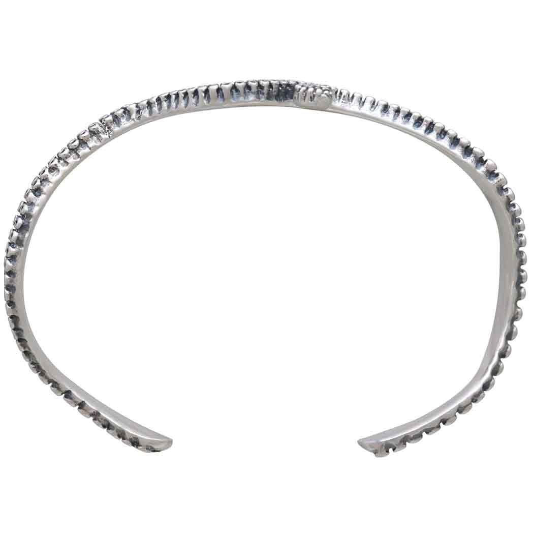 Sterling Silver Octopus Tentacle Cuff Bracelet