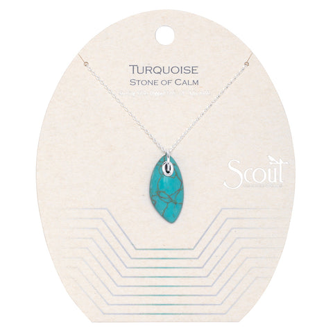 Turq Silver Organic Stone Necklace