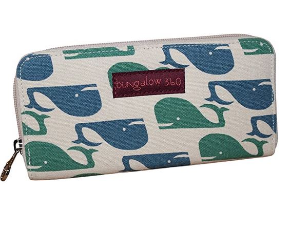 bungalow 360 mini backpack whale Zipper Wallet Whale