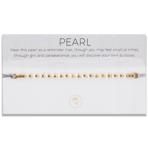 Lily Cord Bracelet, Pearl - Across The Way