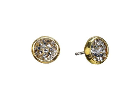 Kristal Dome Stud Earrings