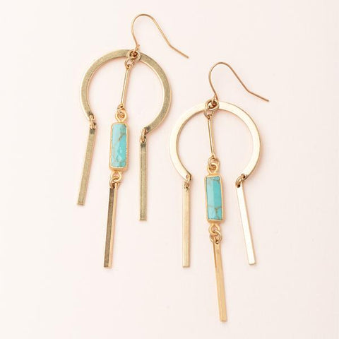 Dreamcatcher Earring Turquoise Gold