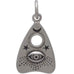 Silver Ouija Planchette Charm with All Seeing Eye