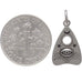 Silver Ouija Planchette Charm with All Seeing Eye