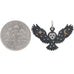 Sterling Silver Owl Charm with Bronze Star and Moo