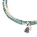 Turquoise Multi Silver Miyuki Bracelet Trio