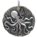 Sterling Silver Octopus Coin Pendant