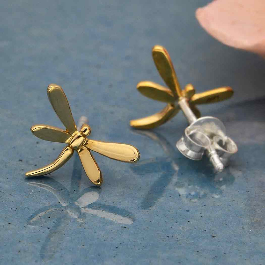 Bronze Dragonfly Post Earrings