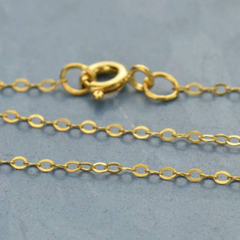 14K Gold Filled Chain - 16 Inch Delicate Cable Cha