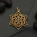 Bronze Openwork Lotus Mandala Pendant
