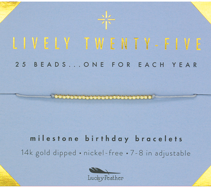 25th Birthday bracelet - Across The Way