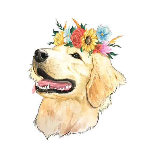 Flower Crown Lab Sticker