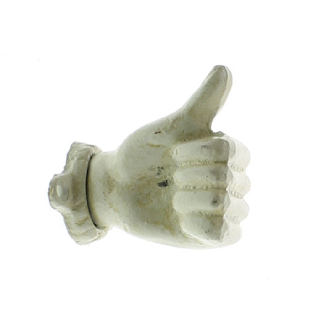 Thumbs Up Wall Hook -Antique White