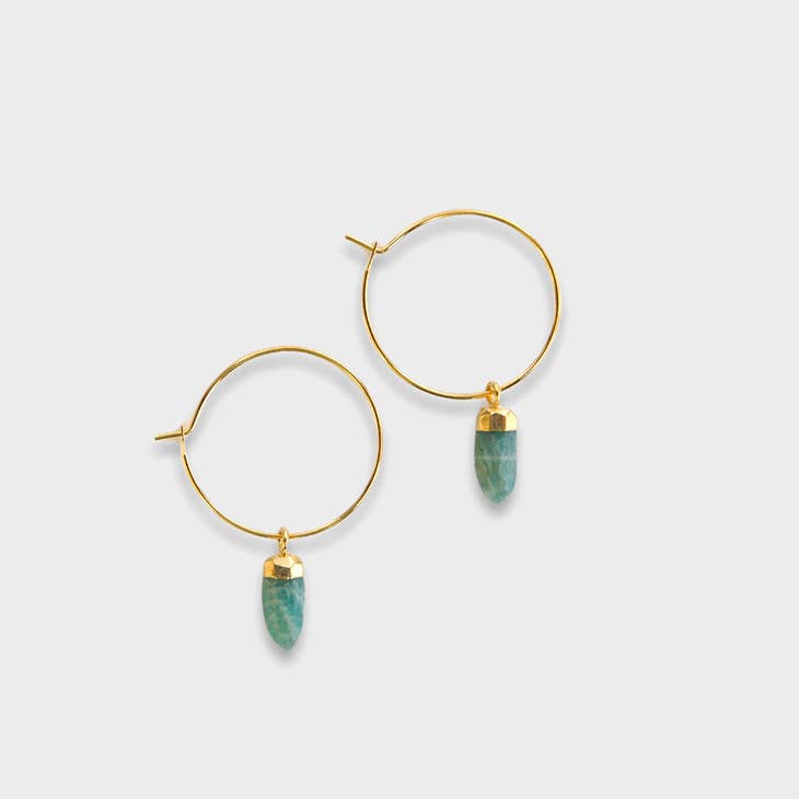 Berklee Earrings, Amazonite