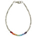 Silver Rainbow Sparkle Anklet