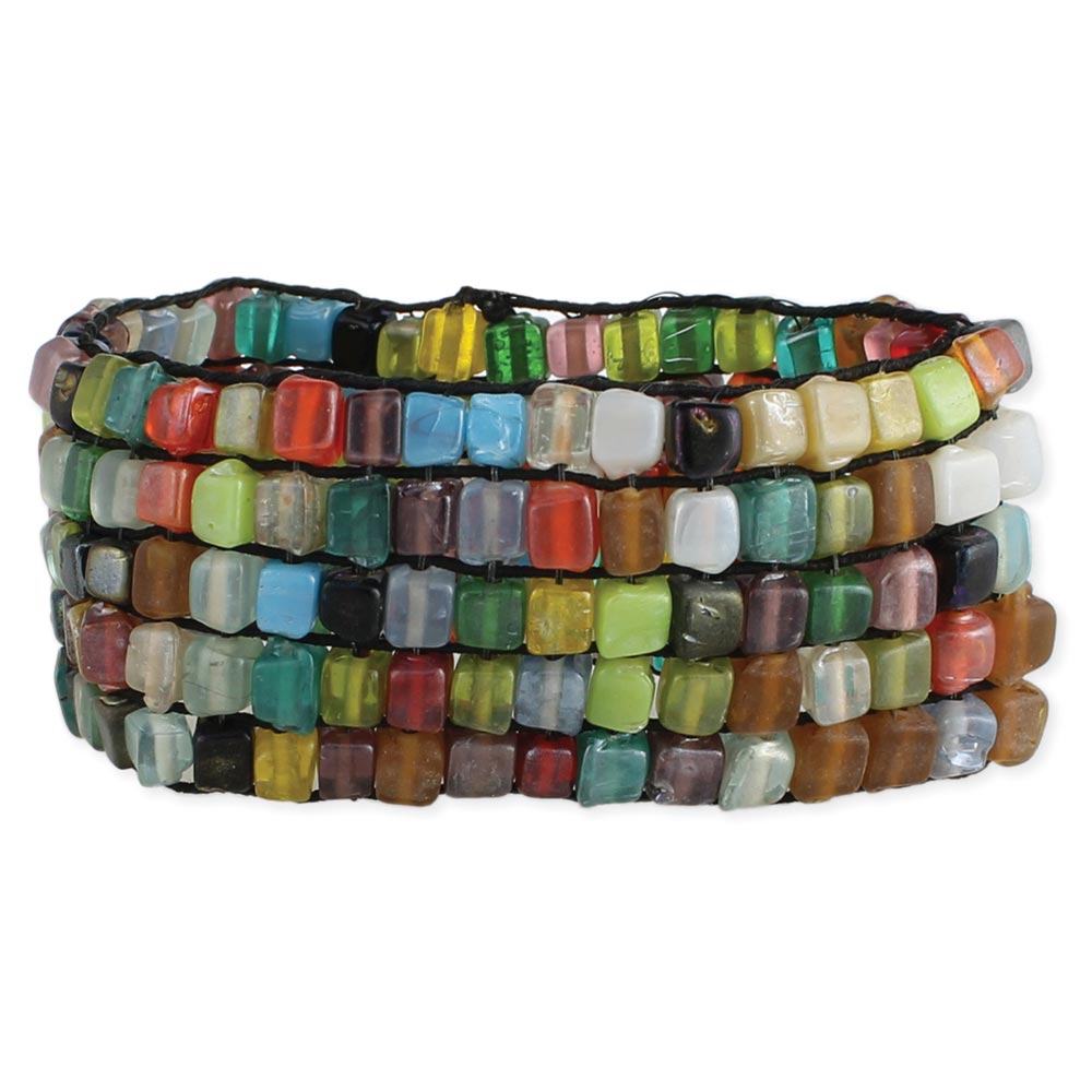 Stretch Glass Bead Bracelet - Across The Way