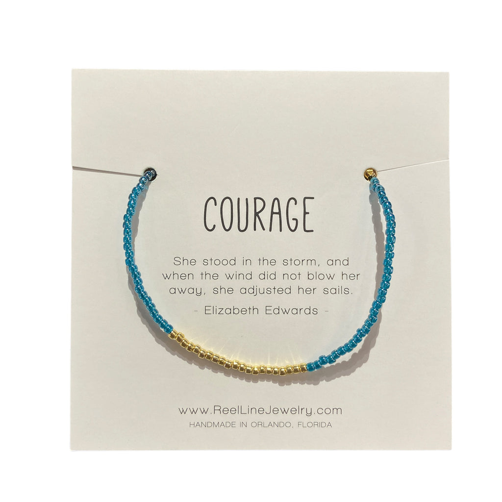 Courage - Mermaid Teal Gold