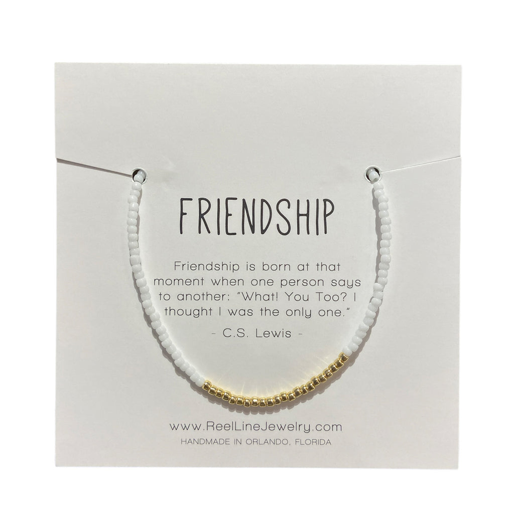 Friendship - White Gloss Gold