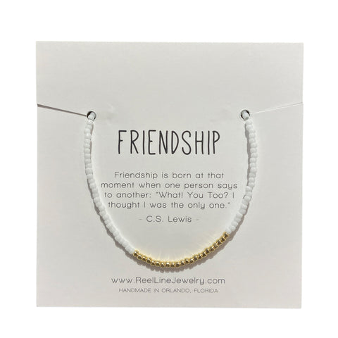 Friendship - White Gloss Gold