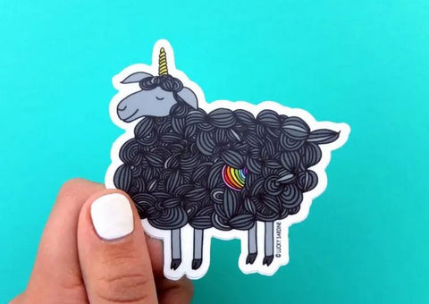 Black Sheep Unicorn Sticker