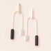 Stone Balance Earring Black Silver
