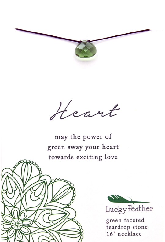 Power Necklace Green Heart