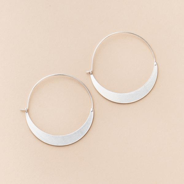 Crescent Hoop Silver