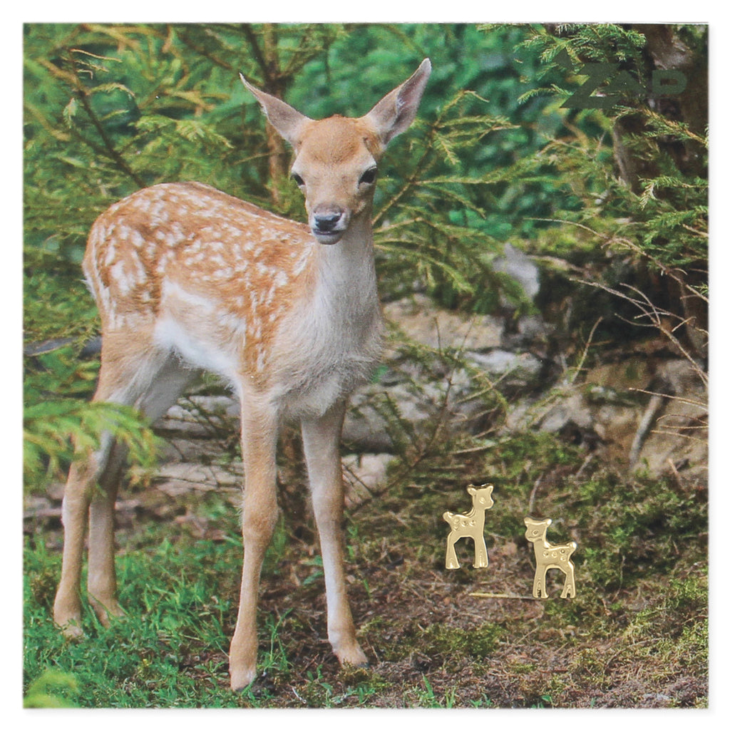 Picture Deer Fawn Post Earrings - Across The Way