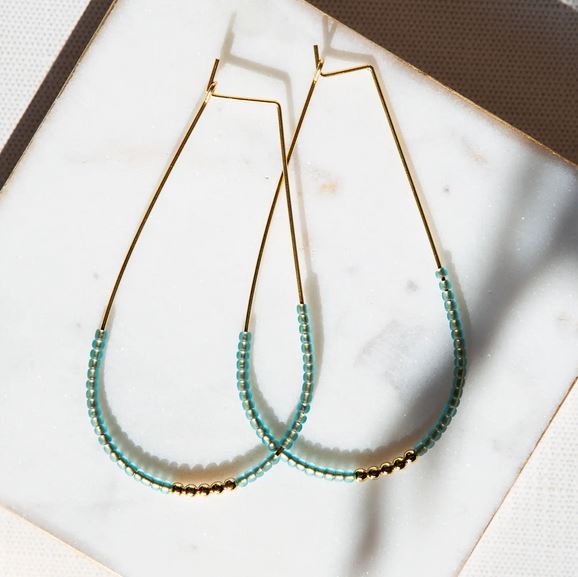 Frosted Aqua Scarlett Earrings