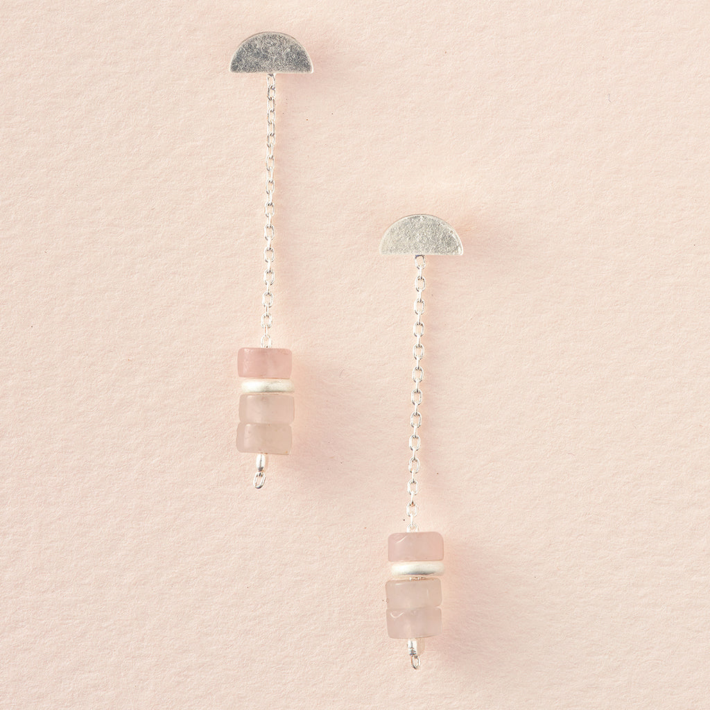 Meteor Thread Rose Quartz Silver