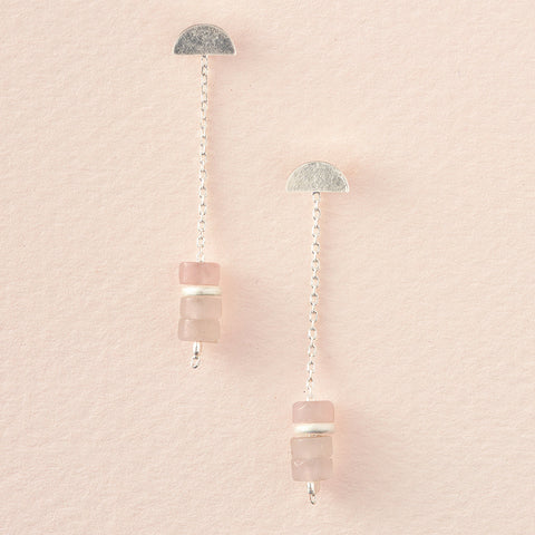 Meteor Thread Rose Quartz Silver