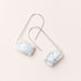 Floating Earring Howlite/Silver