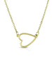 Gold Sideways Heart Necklace