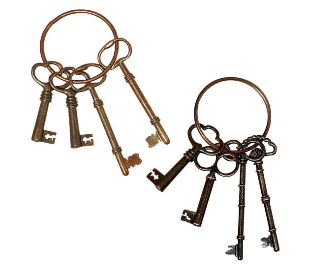 Key Ring w Antique Keys - Across The Way