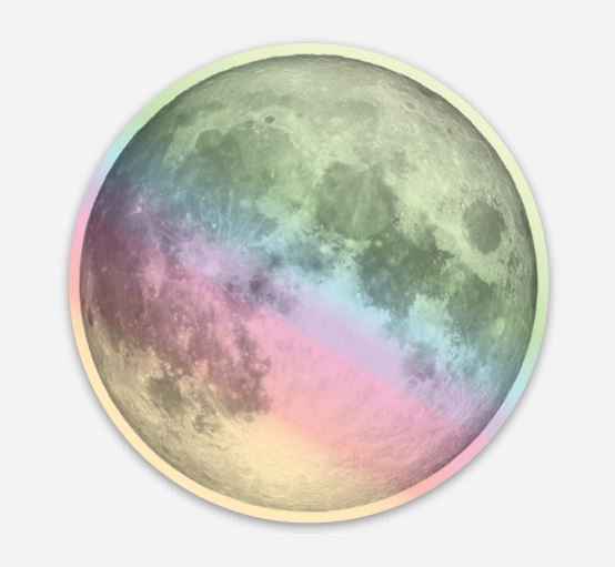 Holographic Moon Sticker