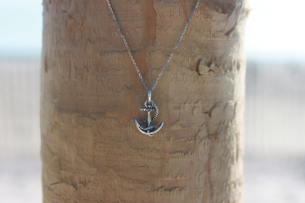 Sterling Silver Anchor Pendant - Across The Way