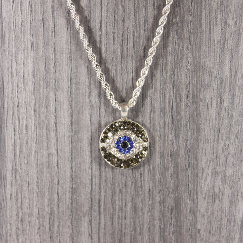 Crystal Eye Pendant Necklace