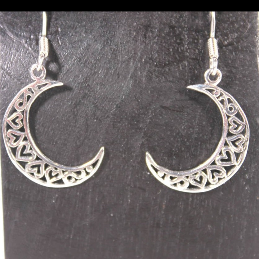 Heart Half Moon Earring