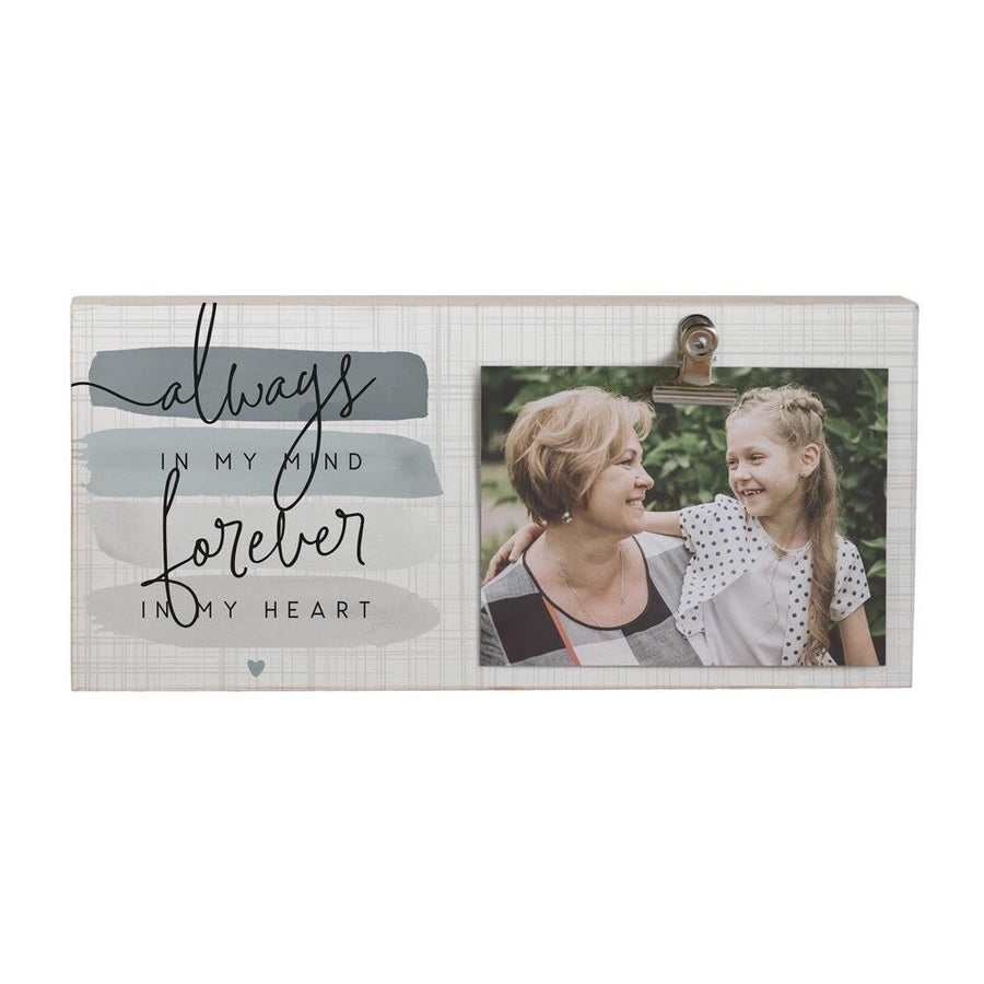 The Always In My Mind photo by SincereSurroundings is a handcrafted decorative plaque displaying a woman and young girl smiling at each other, featuring the elegant text "always in my mind, forever in my heart," capturing the essence of Rock Rapids artistry.