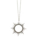 Silver Sunburst Crystal Necklace