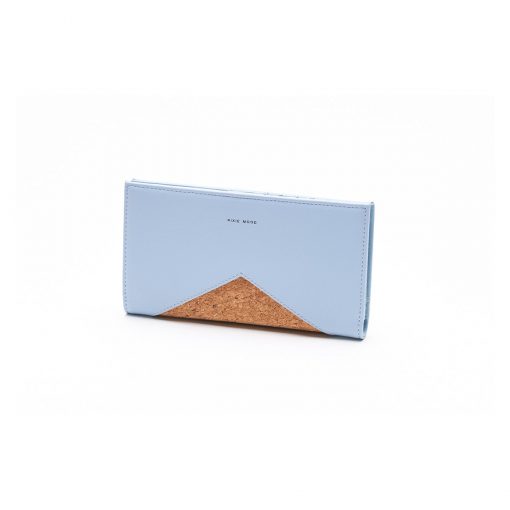 Sophie Wallet Smokey Blue and Cork - Across The Way