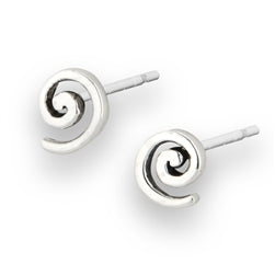 Swirl Silver Stud