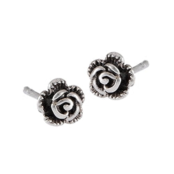 Small Rose Silver Stud