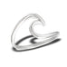 Sterling Silver Solid Wave Ring - Across The Way