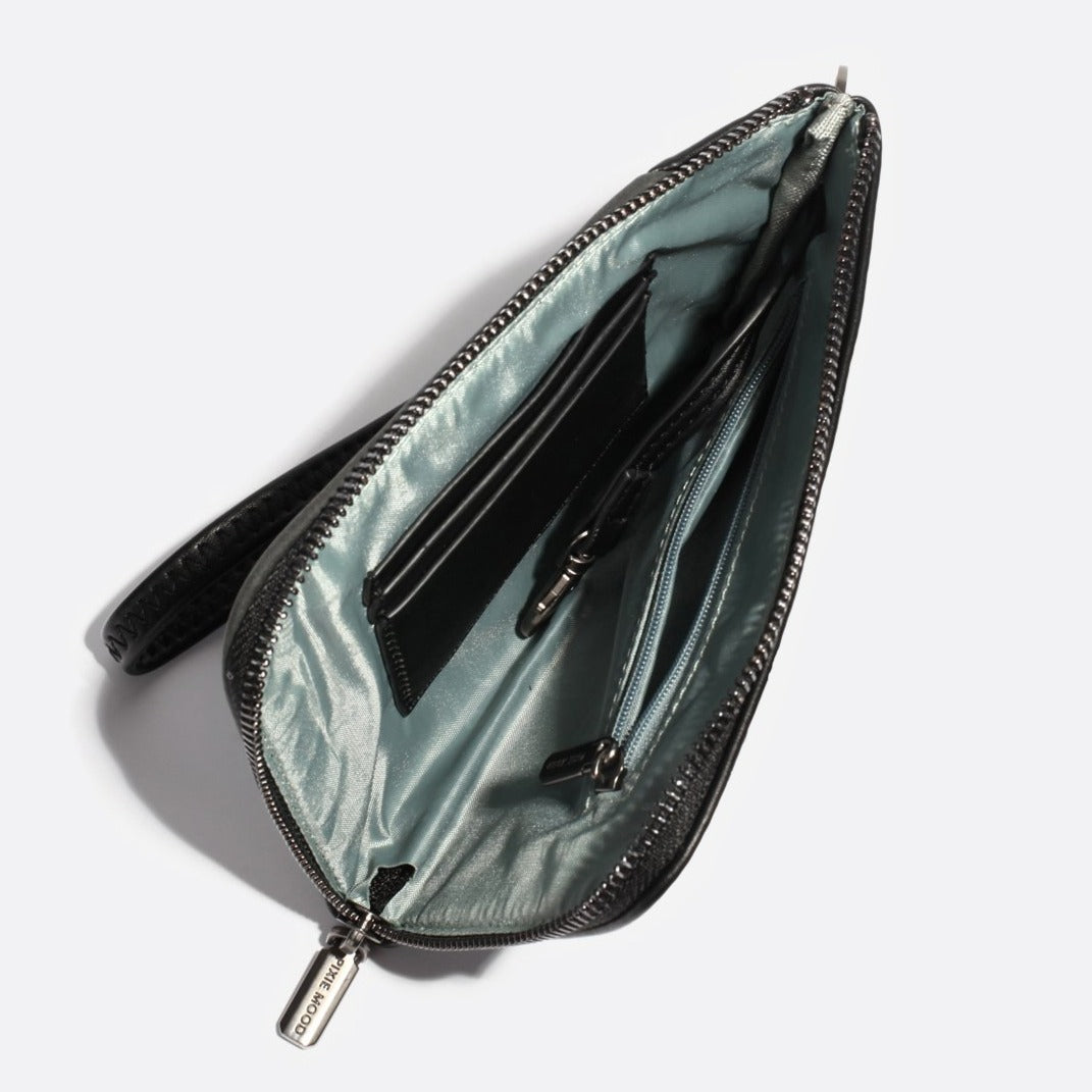 Stacy Wristlet - Black/Dark Floral Cork