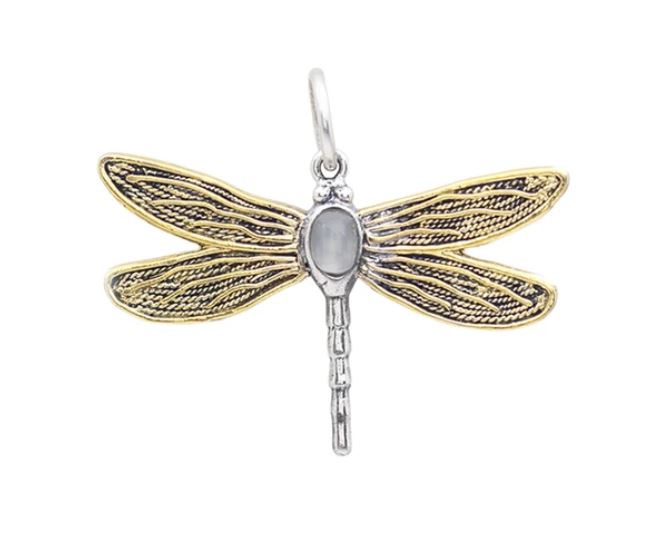 transformative dragonfly moonstone pendant