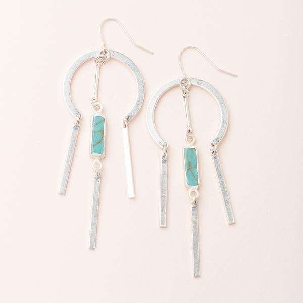 Dreamcatcher Earring Turquoise Silver