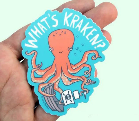 What`s Kraken Pirate Ship Octopus Sticker