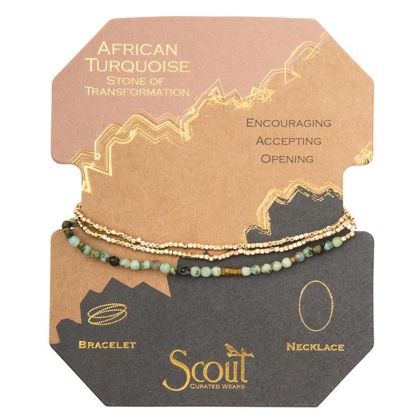 African Turquoise Gold Delicate Wrap - Across The Way