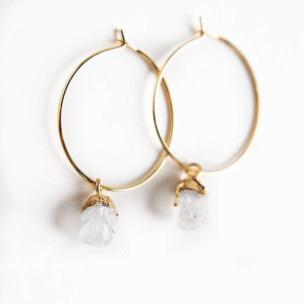 Bella Gemstone Earrings, Moonstone